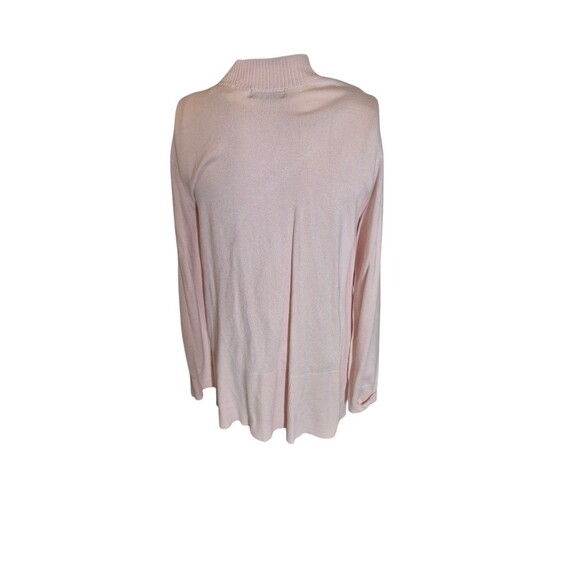 Tahari Cardigan Sweater Pastel Pink Sweater Open Front Sz L - Picture 3 of 6